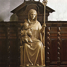 metal casting bronze virgin mary and baby jesus statue